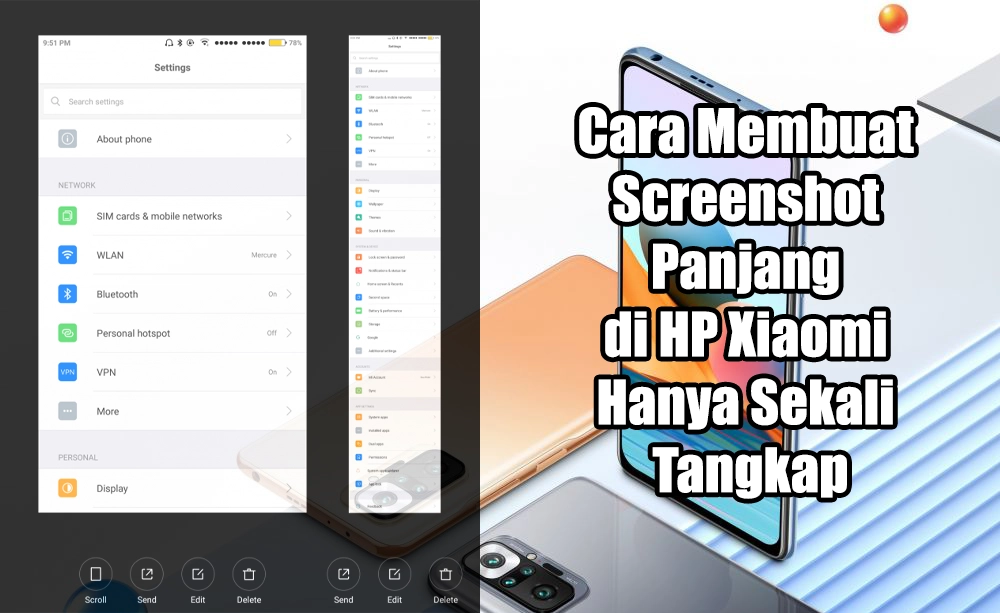 Cara Membuat Screenshot Panjang di HP Xiaomi Hanya Sekali Tangkap